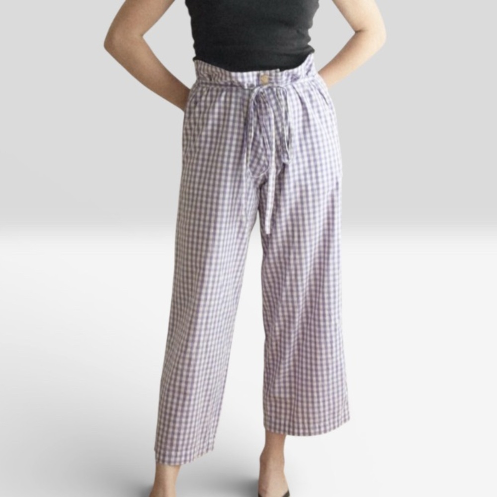 NWOT Sister Jane Lavender Checkered Trousers